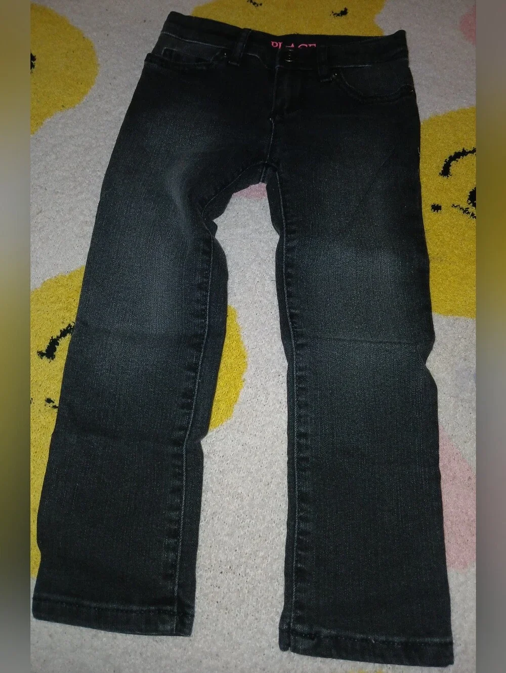 NWT Twins The Children's Place Black Skinny Jeans - Kate Wash & Pink Shirt.